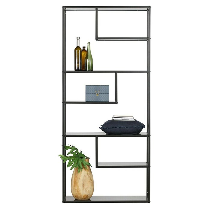 Vakkenkast Teun (Zwart, H x B x D: 188 x 85 x 35 cm) | BAUHAUS