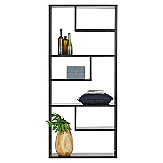 Vakkenkast Teun (Zwart, H x B x D: 188 x 85 x 35 cm)