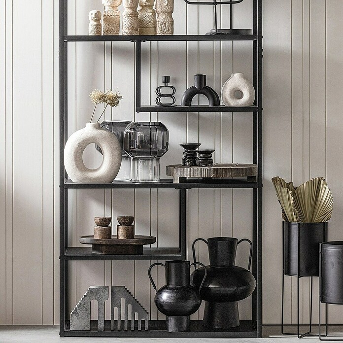 Vakkenkast Teun (Zwart, H x B x D: 188 x 85 x 35 cm) | BAUHAUS