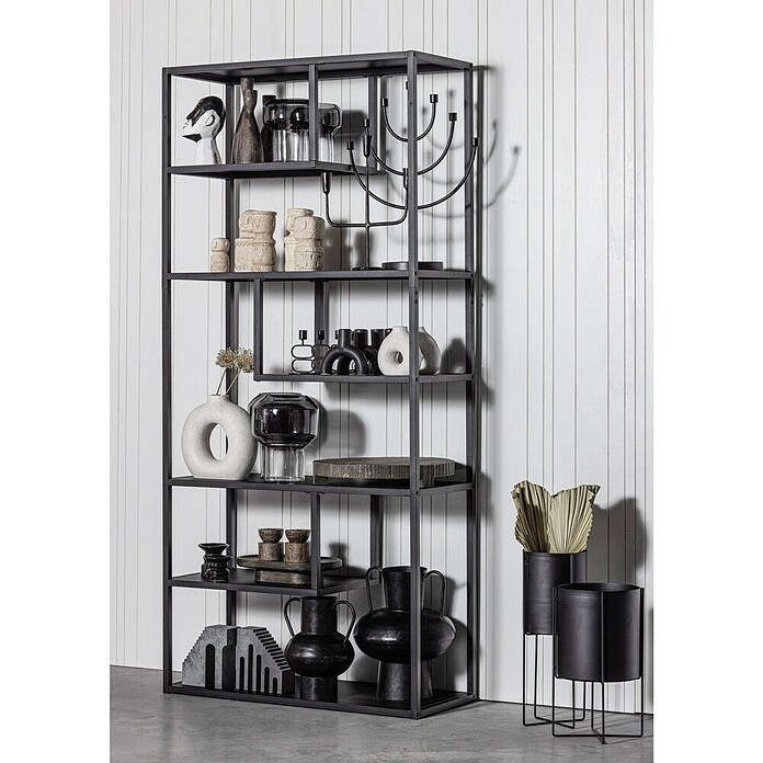 Vakkenkast Teun (Zwart, H x B x D: 188 x 85 x 35 cm) | BAUHAUS