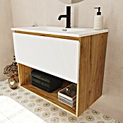 Mueble de lavabo Open (L x An x Al: 43 x 80 x 64 cm, Blanco seda, Madera auténtica) | BAUHAUS