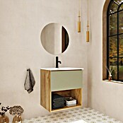 Mueble de lavabo Open (L x An x Al: 43 x 70 x 64 cm, Verde, Madera auténtica) | BAUHAUS