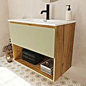 Mueble de lavabo Open (L x An x Al: 43 x 70 x 64 cm, Verde, Madera auténtica) | BAUHAUS