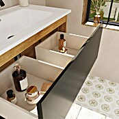 Mueble de lavabo Open (L x An x Al: 43 x 100 x 64 cm, Negro, Madera auténtica) | BAUHAUS