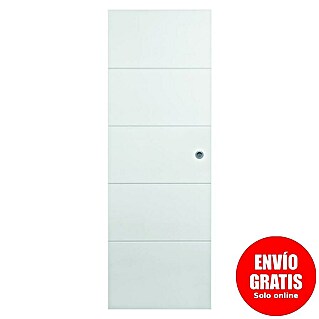 Solid Elements Hoja de puerta Mannheim (72,5 x 203 cm, Blanco, Maciza, Con uñero)