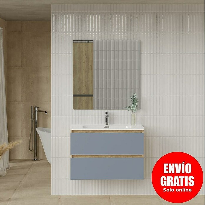 Artysan Conjunto de mueble de baño Funk (Ancho: 90 cm, Nature/Azul, 3 pzs.) | BAUHAUS