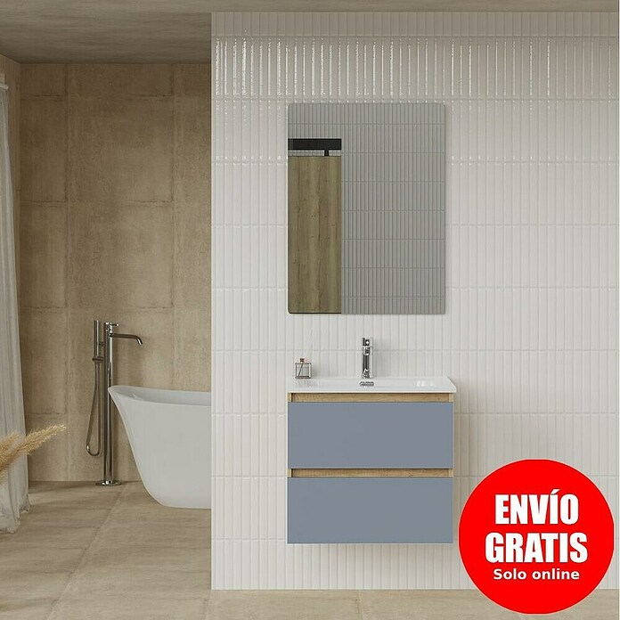 Artysan Conjunto de mueble de baño Funk (Ancho: 70 cm, Nature/Azul, 3 pzs.) | BAUHAUS