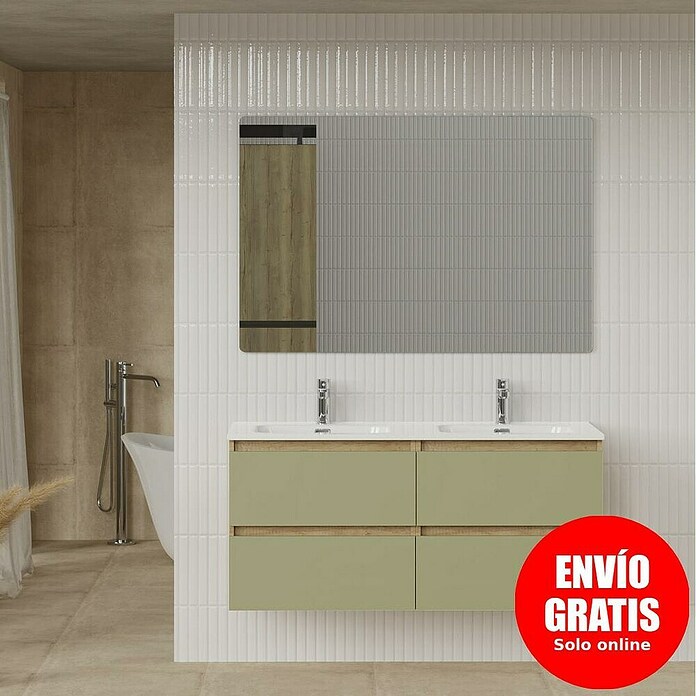 Artysan Conjunto de mueble de baño Funk (Ancho: 120 cm, Nature/Verde, 3 pzs.) | BAUHAUS