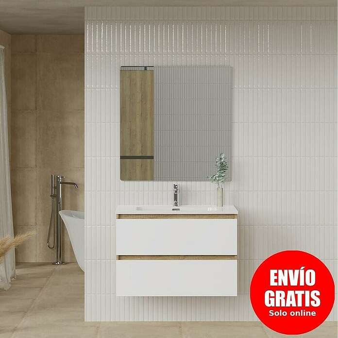 Artysan Conjunto de mueble de baño Funk (Ancho: 90 cm, Nature/Blanco, 3 pzs.) | BAUHAUS