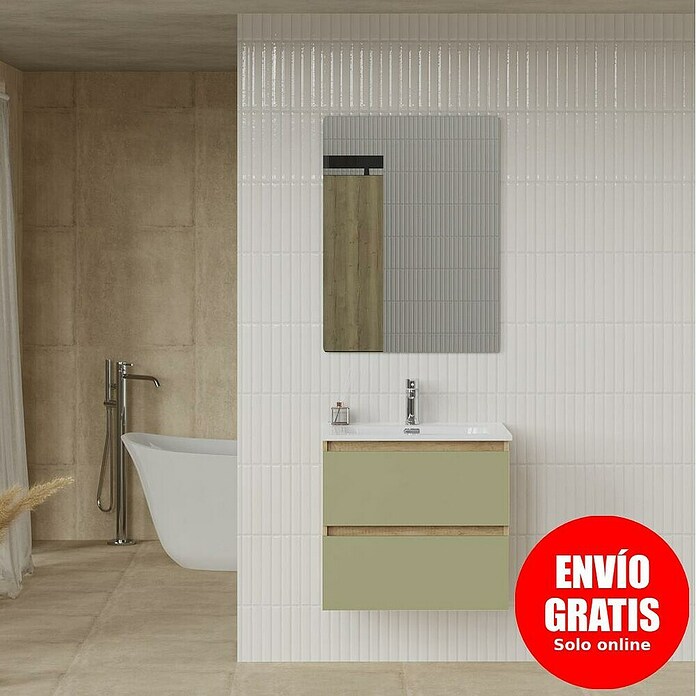 Artysan Conjunto de mueble de baño Funk (Ancho: 70 cm, Nature/Verde, 3 pzs.) | BAUHAUS