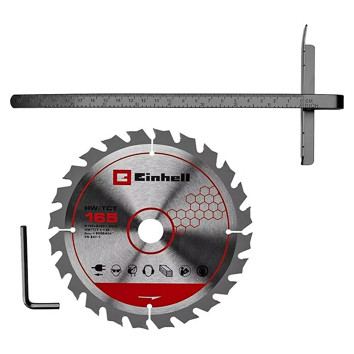 Einhell Power X-Change 18V Sierra circular de batería TE-CS 18/165-2 Li (18 V, Sin batería, Diámetro hoja de sierra: 165 mm, 4.200 r.p.m.) | BAUHAUS