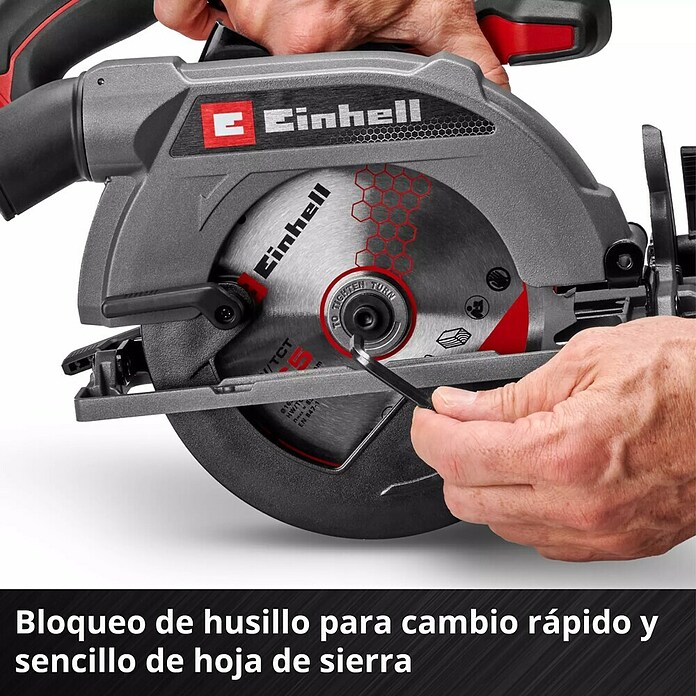 Einhell Power X-Change 18V Sierra circular de batería TE-CS 18/165-2 Li (18 V, Sin batería, Diámetro hoja de sierra: 165 mm, 4.200 r.p.m.) | BAUHAUS
