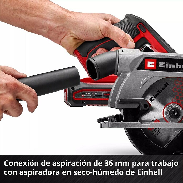 Einhell Power X-Change 18V Sierra circular de batería TE-CS 18/165-2 Li (18 V, Sin batería, Diámetro hoja de sierra: 165 mm, 4.200 r.p.m.) | BAUHAUS