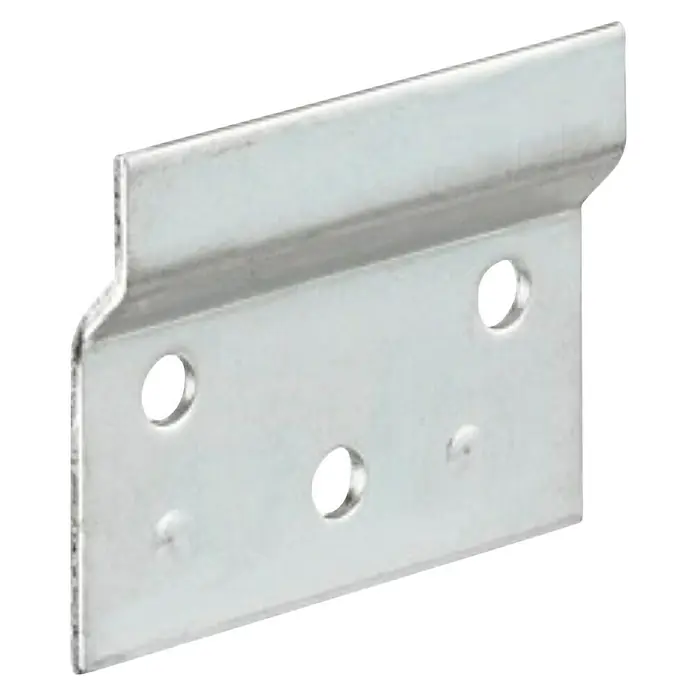 Häfele Placa base para colgar armarios - An x Al: 60 x 48 mm, 2 ud. - Conector metálico con agujeros para tornillos para sujetar componentes, robusto y duradero. Ideal para estructuras de madera y construcción de muebles.