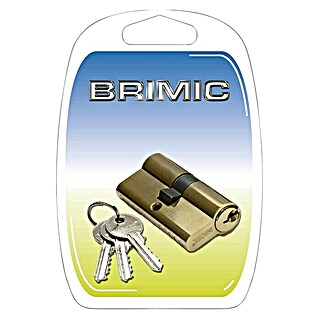 Micel Brimic Cilindro de perfil L15 simétrico (Latón, Longitud total interior: 30 mm, Longitud total exterior: 30 mm, Número de llaves: 3 ud.)