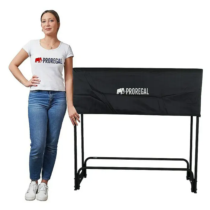 Proregal Kaminholzregal - 36 x 36 x 117 cm, Stahl, Schwarz