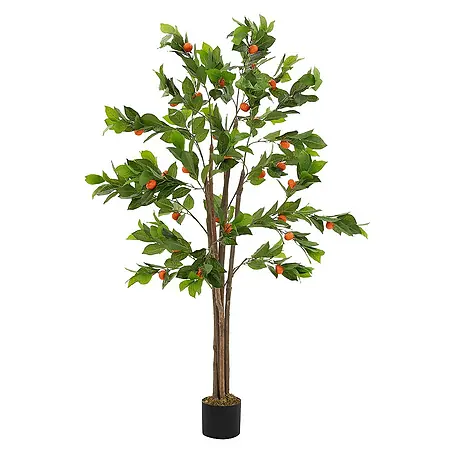 ML-Design  Kunstpflanze Orangenbaum Pflegeleichte Kunstbaum 160 cm für Innen & Außen im Topf