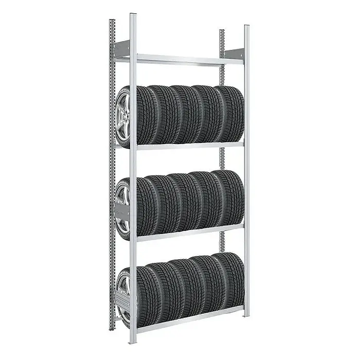 Proregal Reifenregal TIRE PRO - H x B x T: 250 x 100 x 43 cm, Stecken, Verzinkt