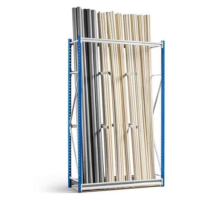 Proregal Vertikalregal MAXIMUS - H x B x T: 240 x 175 x 50 cm, Stecken, Lichtblau/Lichtgrau