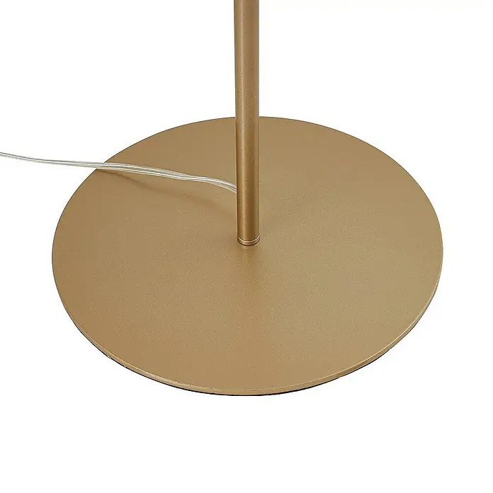 Lucande Stehleuchte Isandro - messing / gold, weiß / opal, G9