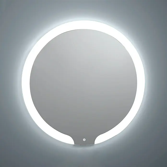 Camargue Espejo con luz Sphere - Diámetro: 90 cm, Sensor - Diseño de espejo de baño redondo iluminado con LED. Perfecto para baños elegantes, ofrece iluminación óptima y un aspecto moderno.