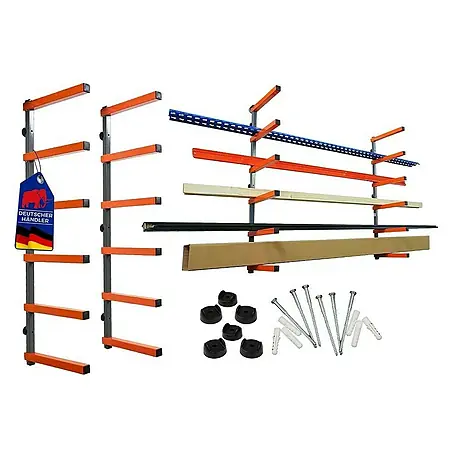 Proregal  Kragarmregal Kragarmregal Wandmontage mit 6 Ebenen Garage Organize