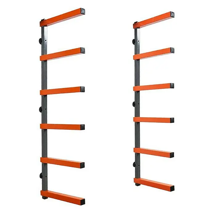 Proregal Kragarmregal Kragarmregal Wandmontage mit 6 Ebenen Garage Organize - Traglast pro Träger: 50 kg, Grau/Orange
