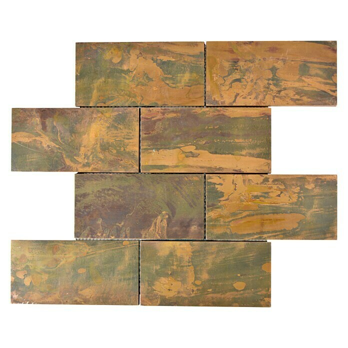 Mosaikfliese Subway XK SW 66 (30,6 x 30,2 cm, Kupfer, Matt)