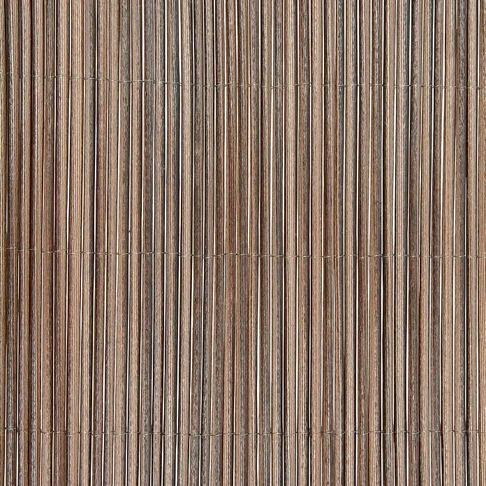 Nortene Ocultación de mimbre Fency Wick - L x Al: 3 x 1 m, Plástico, Marrón castaño - Vista detallada de una valla de bambú marrón, ideal para la privacidad y como elemento decorativo en el jardín. Aspecto natural.