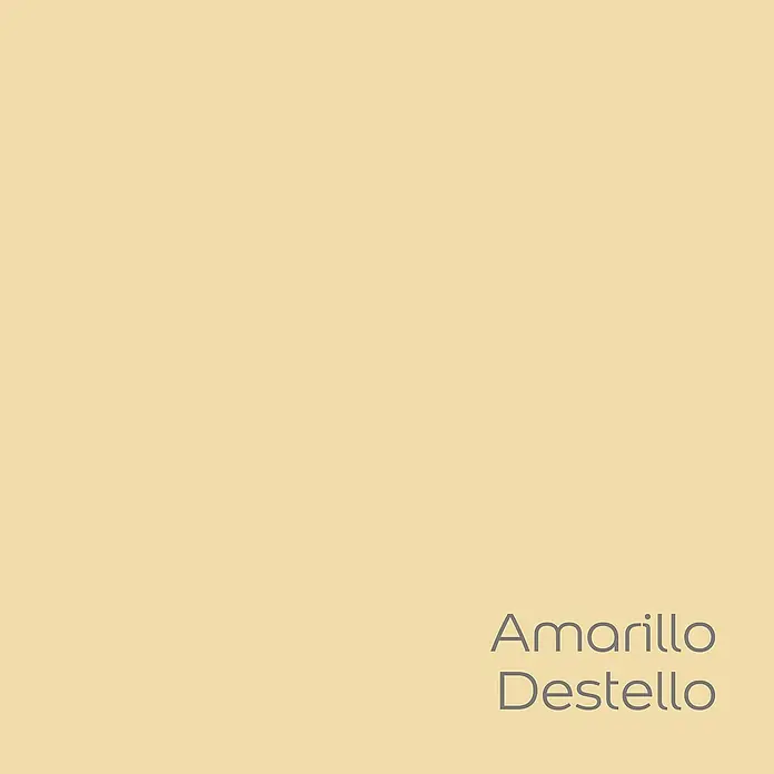 Bruguer Elegance Pintura para paredes - Amarillo destello, Mate, 4 l - Muestra de color "Amarillo Destello", un tono amarillo suave. Perfecto para crear acentos cálidos. Aporta un toque de brillo a cualquier habitación.