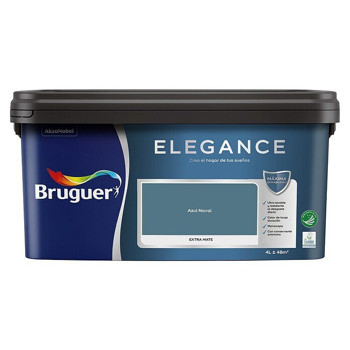 Bruguer Elegance Pintura para paredes (Azul naval, Mate, 4 l) | BAUHAUS