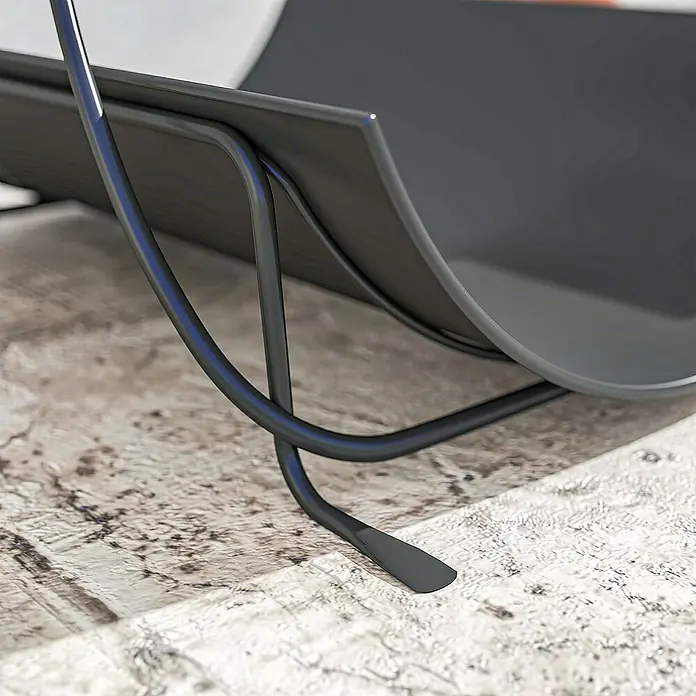 Outsunny Kaminholzregal - 38 x 51 x 33 cm, Metall, Schwarz