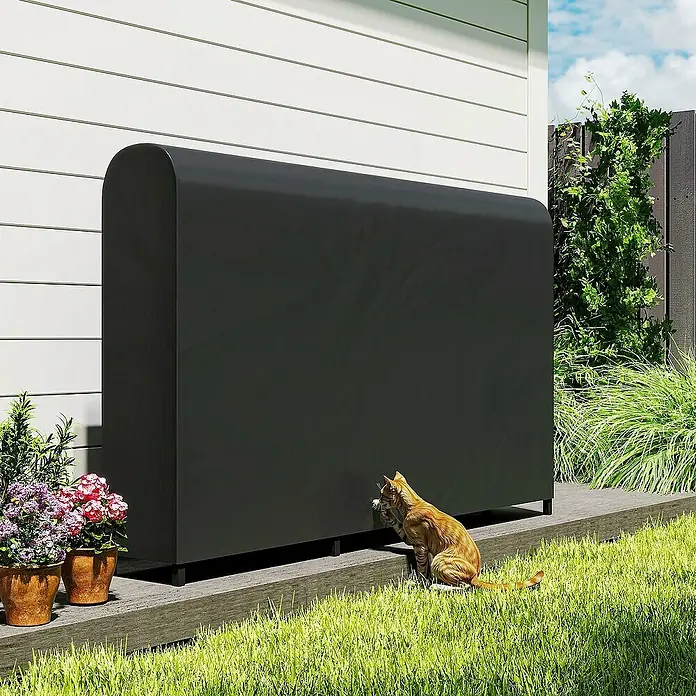 Outsunny- Kaminholzregal-199 x 30 x 121 cm - 