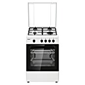 Benavent Cocina de gas CBS504W (Zonas de cocción: 4 ud., Blanco, Gas butano) | BAUHAUS