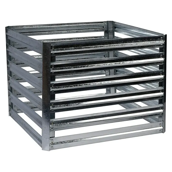 Dobar Komposter Muck550 l, 93 x 93 x 70 cm - Metallgitter-Komposter: Robuster, verzinkter Komposter für Gartenabfälle und organische Materialien. Einfache Montage und lange Lebensdauer.