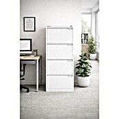Bisley Premium Archivador BS (L x An x Al: 62 x 47 x 132,1 cm, Número de cajones: 4 ud., Blanco, Completamente montado) | BAUHAUS