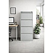 Bisley Premium Archivador BS (L x An x Al: 62 x 47 x 132,1 cm, Número de cajones: 4 ud., Gris, Completamente montado) | BAUHAUS