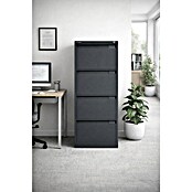 Bisley Premium Archivador BS (L x An x Al: 62 x 47 x 132,1 cm, Número de cajones: 4 ud., Negro, Completamente montado) | BAUHAUS