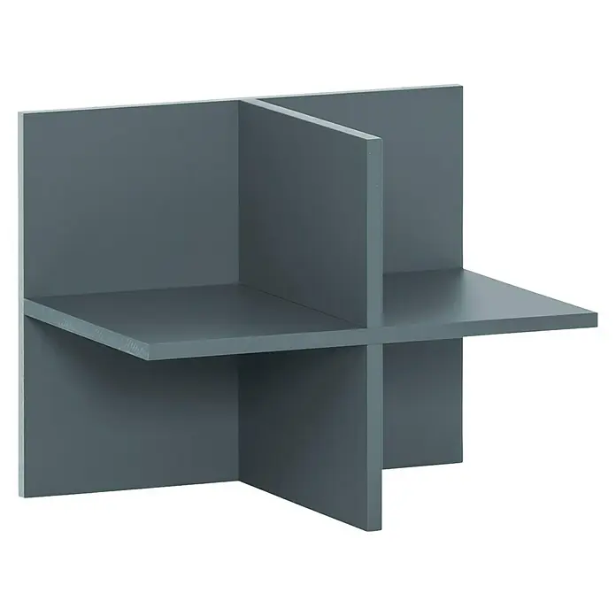 Schildmeyer Rena Einsatz - L x B x H: 32,8 x 47,5 x 38,4 cm, Fjord, Passend für: Regale mit Fachmaßen 23 x 31,2 x 18,4 cm - Grauer modulare Ablage organisiert Stauraum mit vier Fächern. Perfekt für Bücher, Deko oder Pflanzen, bietet sie stilvolle Aufbewahrung.