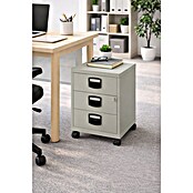 Bisley Home Cajonera con ruedas PFA (L x An x Al: 40 x 41 x 67 cm, Número de cajones: 3 ud., Acero, Gris) | BAUHAUS