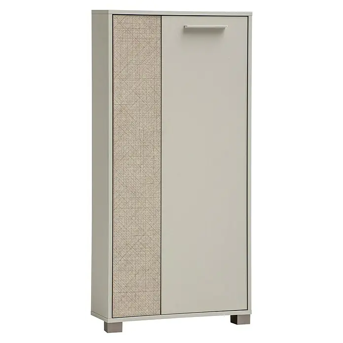 Schildmeyer Edno Highboard - L x B x H: 19,7 x 59,8 x 85,2 cm, Beige - Eleganter Schuhschrank in Beige mit strukturierter Front. Praktische Aufbewahrung für den Flur oder Eingangsbereich.