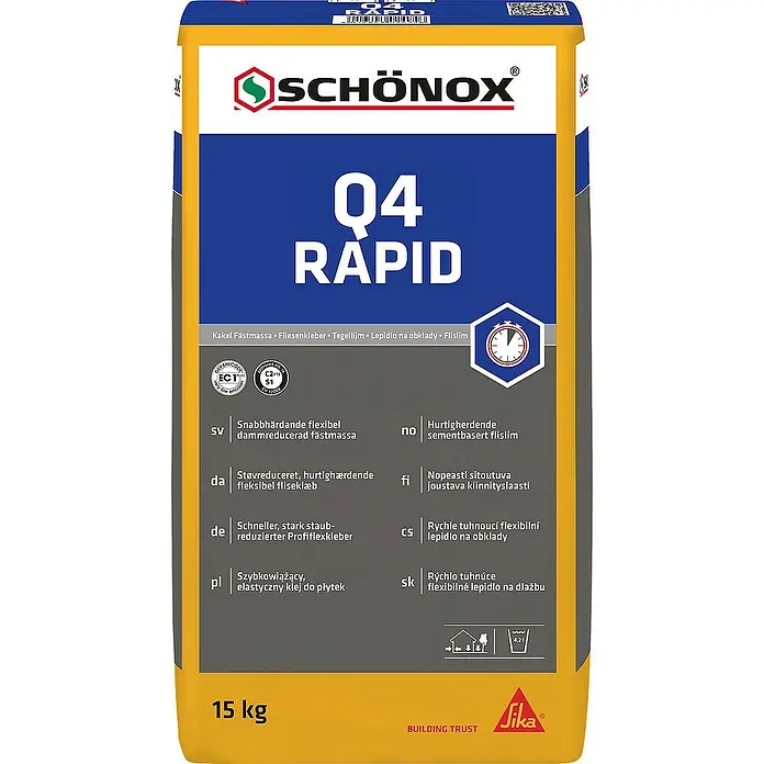 Schönox Fliesenkleber Q4 RAPID 15 kg - 