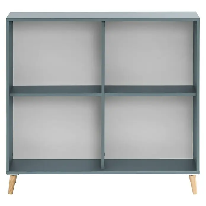 Schildmeyer Unterschrankregal - 41 x 100 x 92,6 cm, Fjord/Weiß, Anzahl Fächer: 4 Stk. - Modernes, blaues Regal mit vier Fächern und hellen Holzfüßen, ideal für Wohn- oder Arbeitsbereich. Schlichtes Design für stilvolle Aufbewahrung.