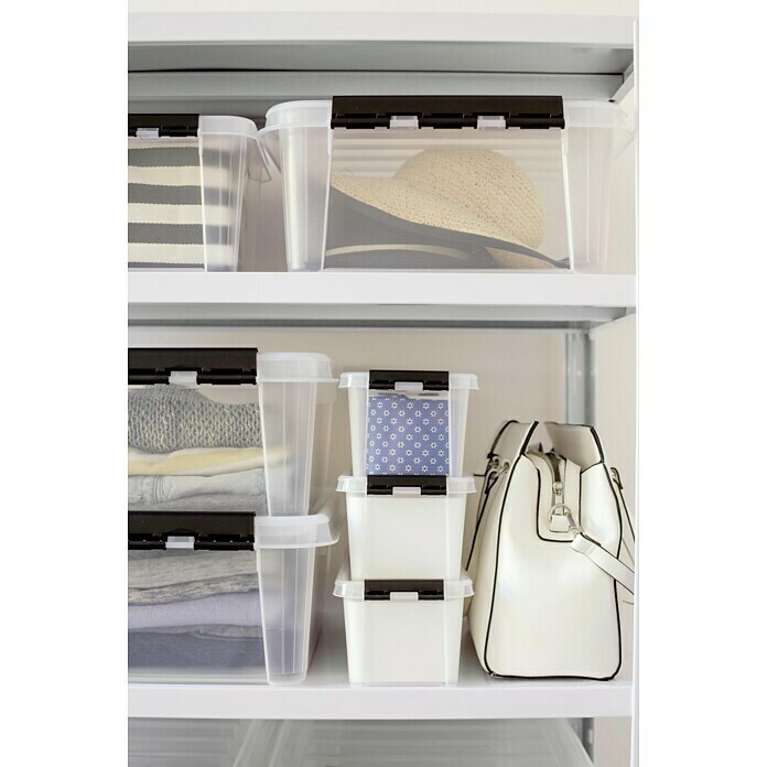 SmartStore Aufbewahrungsbox (L x B x H: 38 x 14 x 11 cm, Kunststoff, Transparent)