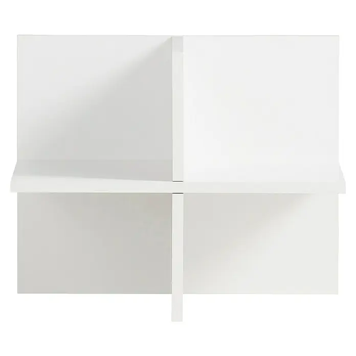 Schildmeyer Rena Einsatz - L x B x H: 32,8 x 47,5 x 38,4 cm, Weiß, Passend für: Regale mit Fachmaßen 23 x 31,2 x 18,4 cm - Nahaufnahme eines weißen, modularen Regalsystems, das moderne Funktionalität und schlichtes Design für jeden Raum bietet.