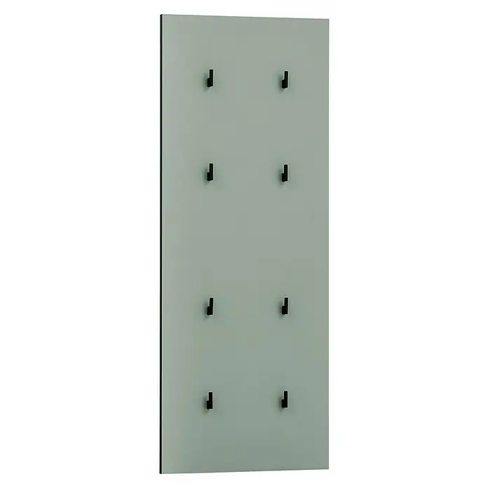 Schildmeyer Alexa Garderobenpaneel - L x B x H: 2,6 x 49 x 109 cm, Pistazie - Eine Wandgarderobe mit acht Haken in einem schlichten, modernen Design, ideal für Flur oder Ankleidezimmer.