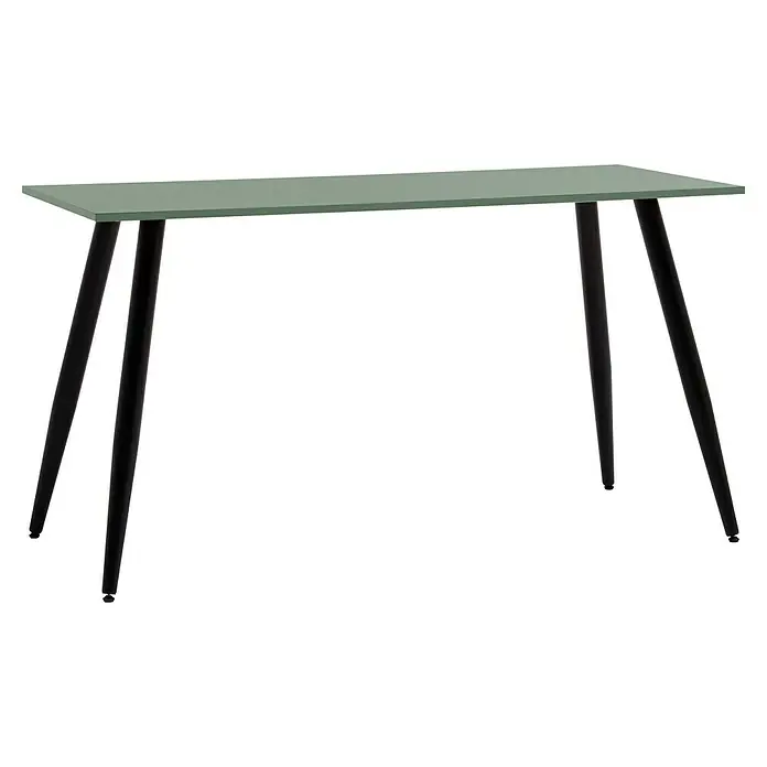 Schildmeyer Piazza Schreibtisch - L x B x H: 60 x 138 x 73,6 cm, Pistazie - Moderner grüner Tisch mit schwarzen Beinen. Schlichtes Design für Esszimmer oder Büro.