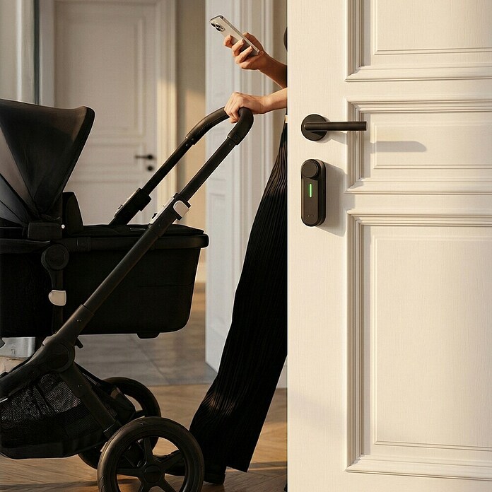 AYR Cerradura electrónica Pass (Negro, Bluetooth, Mediante app, USB Tipo C) | BAUHAUS