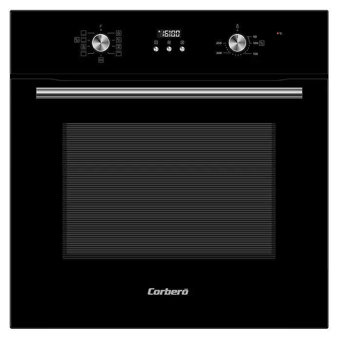 Corberó Horno empotrado CCHMD805N - Volumen horno: 70 l - Horno encastrable Corberó negro con display digital y control de temperatura para cocción precisa.