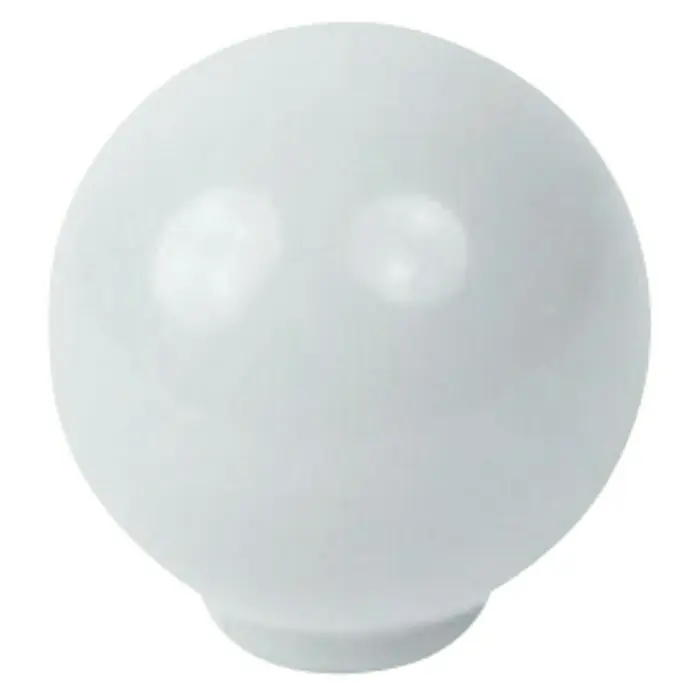 Nesu Pomo para muebles 626 - Tipo de tirador del mueble: Botón, Ø x Al: 34 x 34 mm, Plástico, Gris, Brillante - Esfera blanca brillante perfecta para iluminación decorativa o como accesorio elegante.